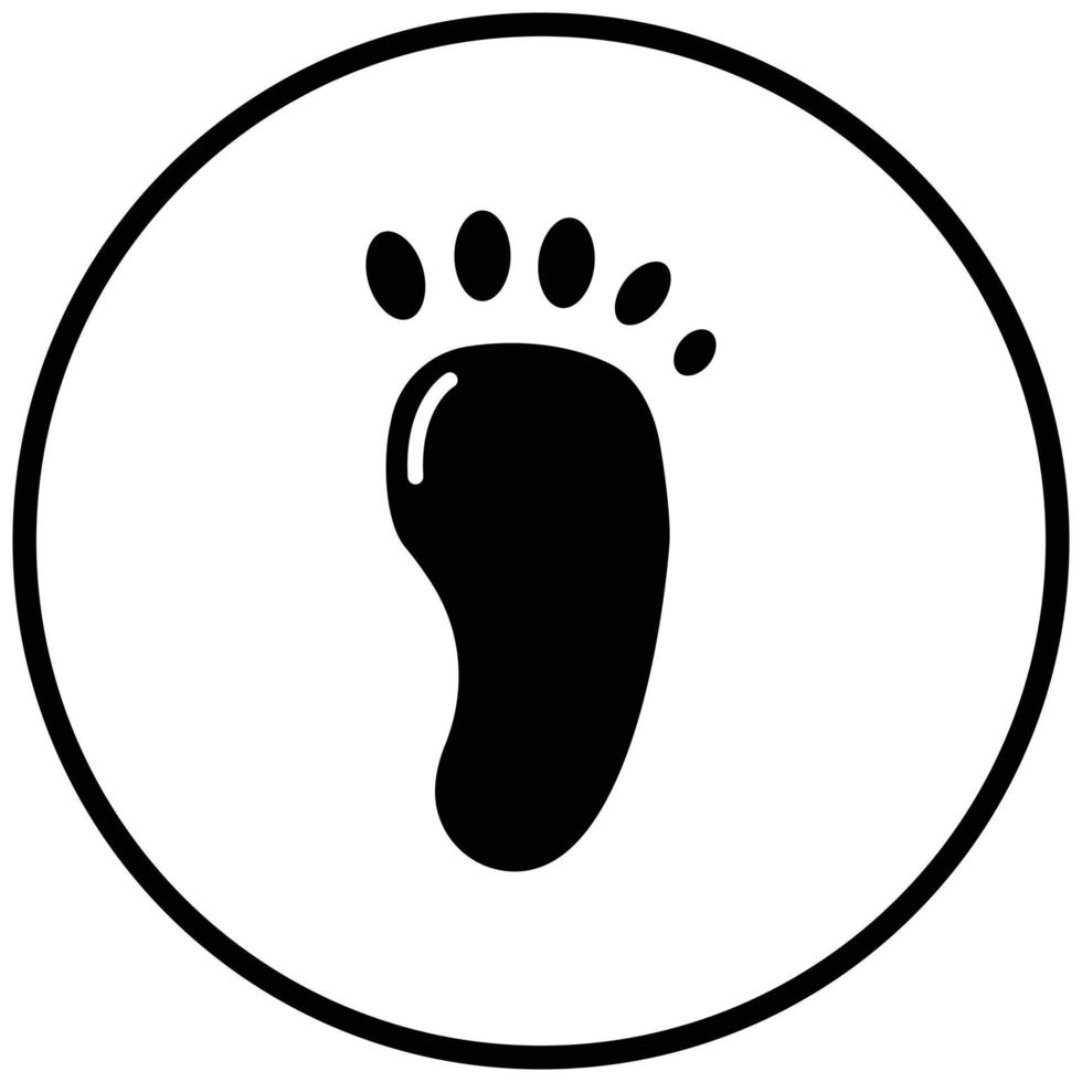 voetafdruk pictogramstijl vector