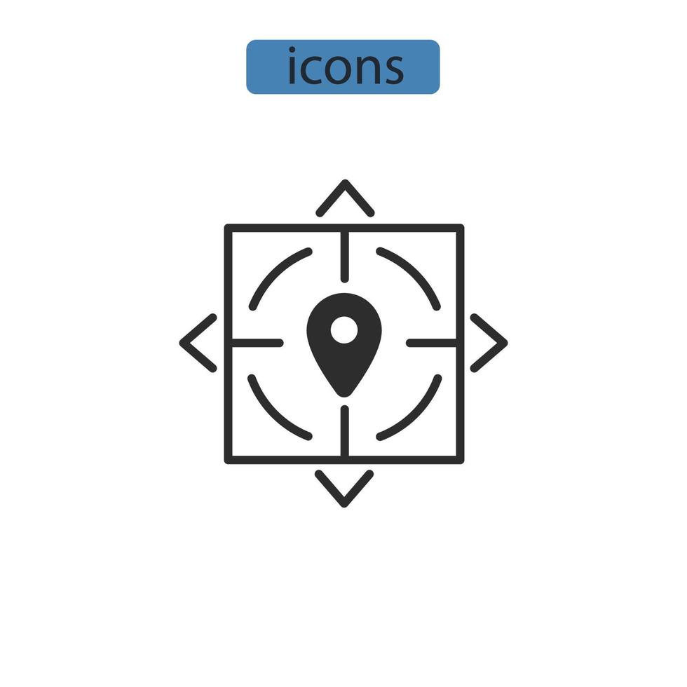 bestemmingspictogrammen symbool vectorelementen voor infographic web vector