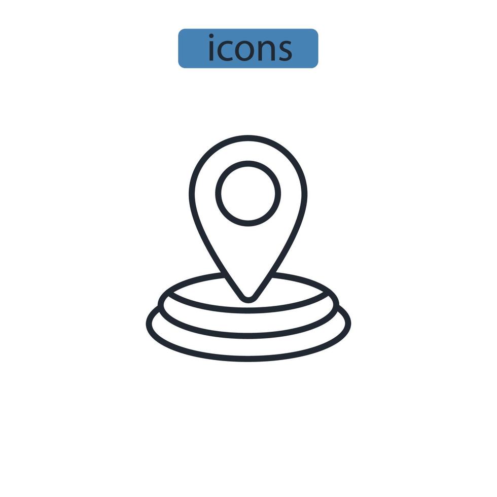 geolocatie pictogrammen symbool vectorelementen voor infographic web vector