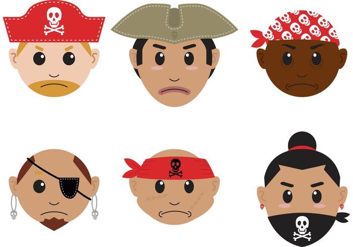 Pirate Head Icon Vectors