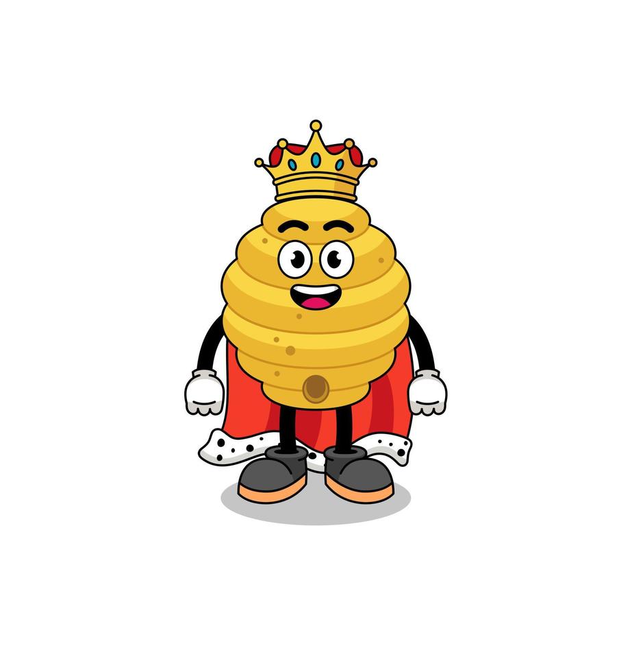 mascotte illustratie van bijenkorf koning vector
