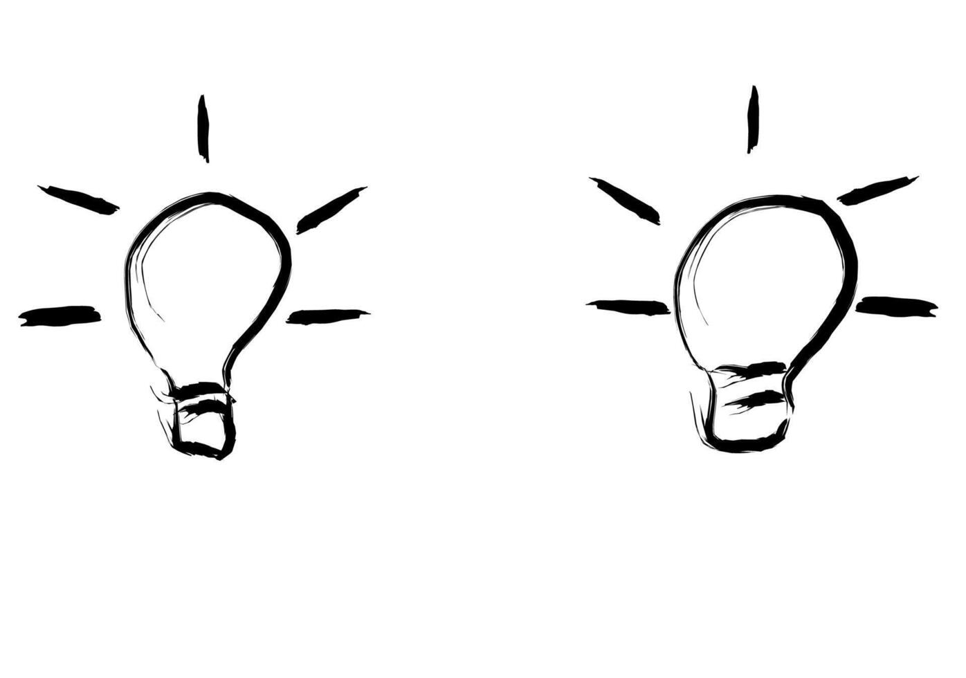 gloeilamp symbool. geïsoleerde schets pictogram pictogram. vector