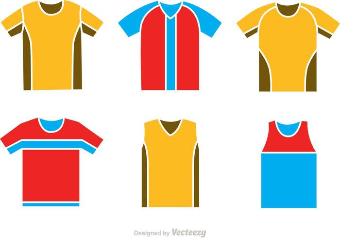 Voetbal Jersey Pictogrammen Vectoren