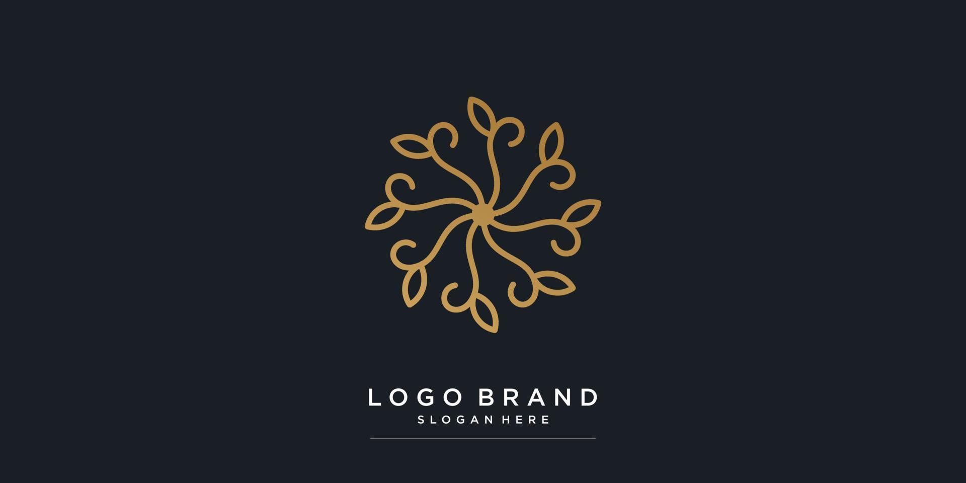 creatief bloemlogo met modern concept premium vectordeel 1. vector