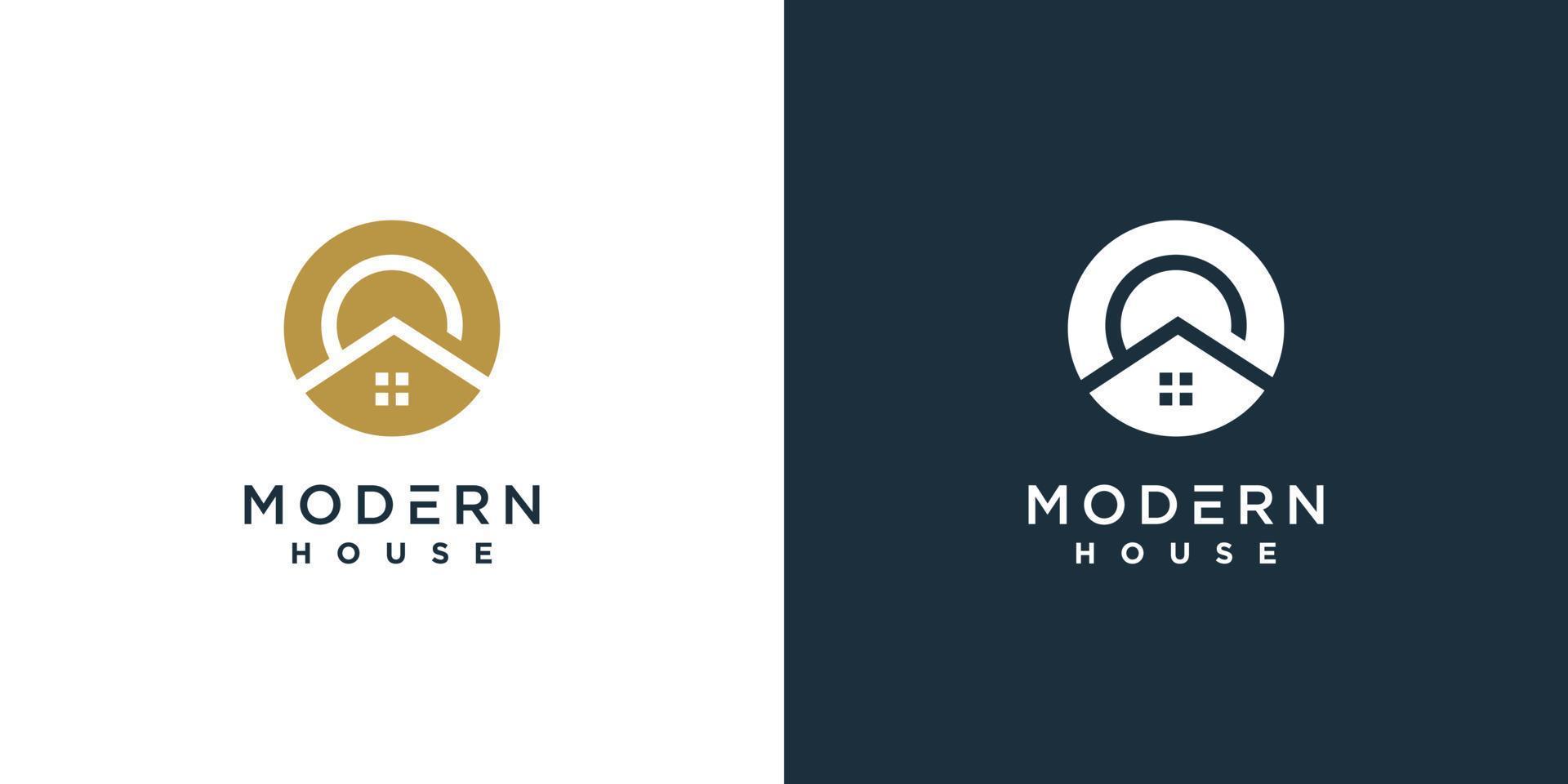 modern huis logo unieke vorm concept premium vector deel 4.