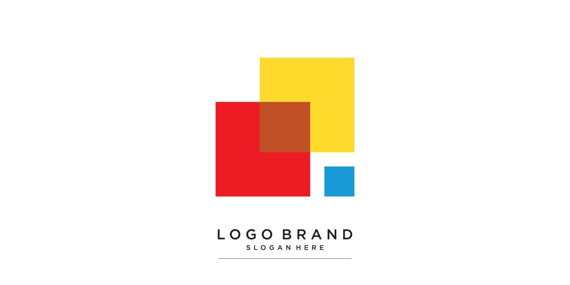 creatief modern logo voor bedrijf, technologie, vorm, kleurrijk premium vectordeel vector