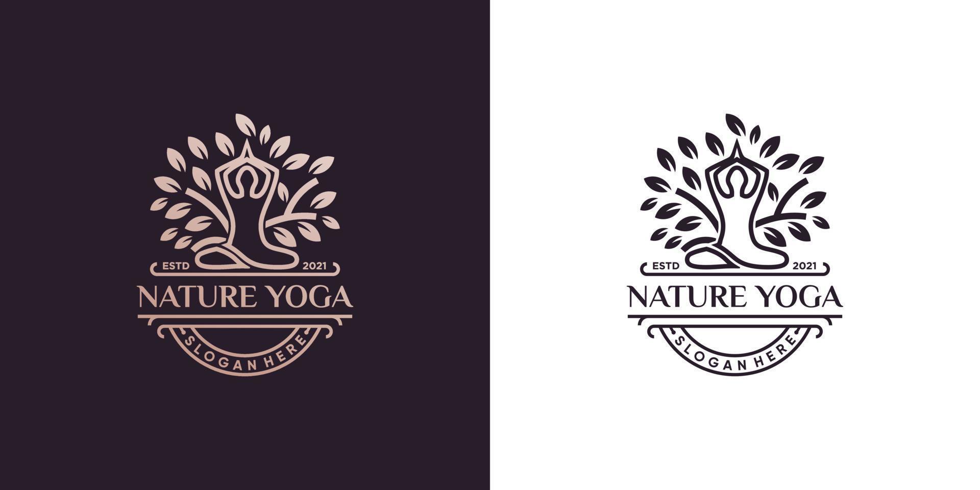 yoga-logo met creatief element stijl premium vector deel 2.