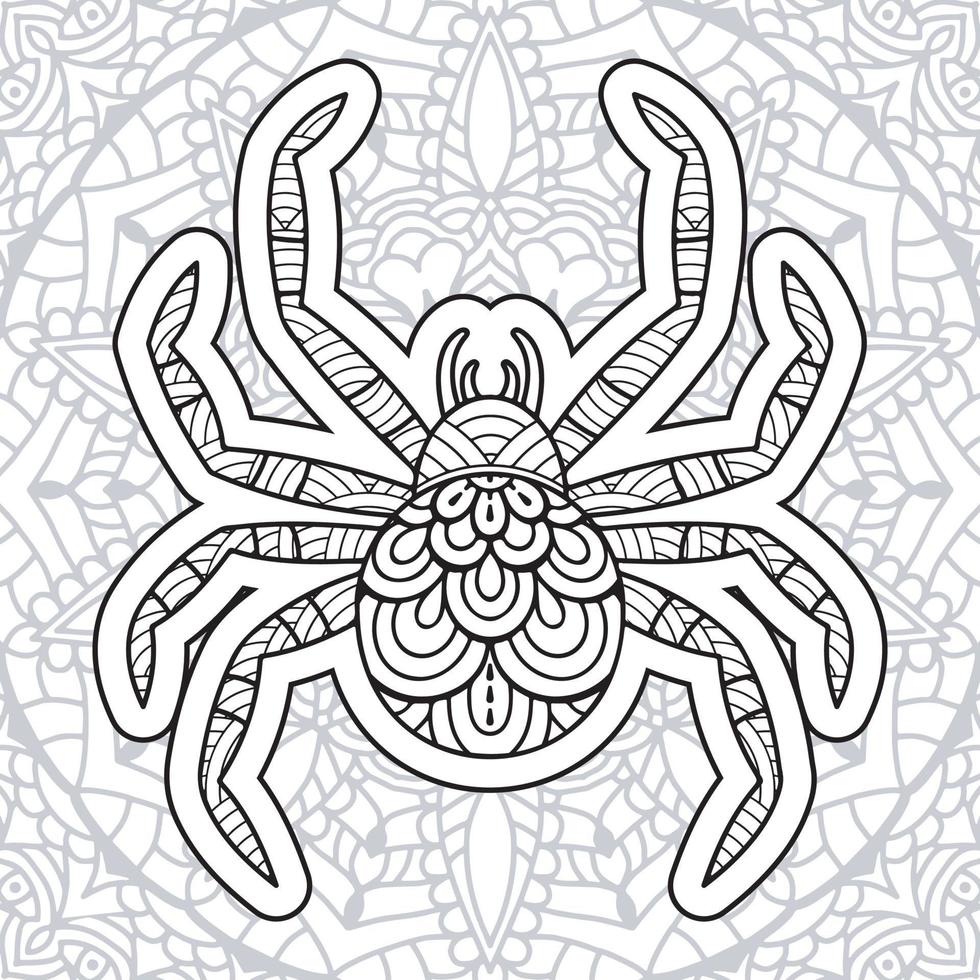 insecten mandala kleurplaten. vector