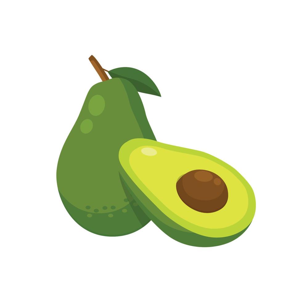 platte vector van avocado geïsoleerd op een witte achtergrond. platte illustratie grafisch pictogram