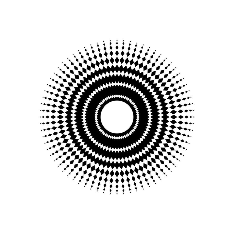 mandala gemaakt van rechthoeken samenstelling. moderne eigentijdse mandala voor logo, decoratie of grafisch ontwerp. vector illustratie