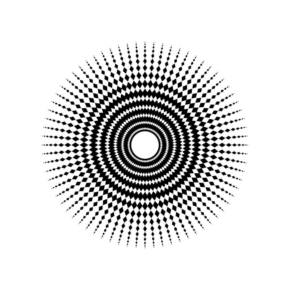 mandala gemaakt van rechthoeken samenstelling. moderne eigentijdse mandala voor logo, decoratie of grafisch ontwerp. vector illustratie