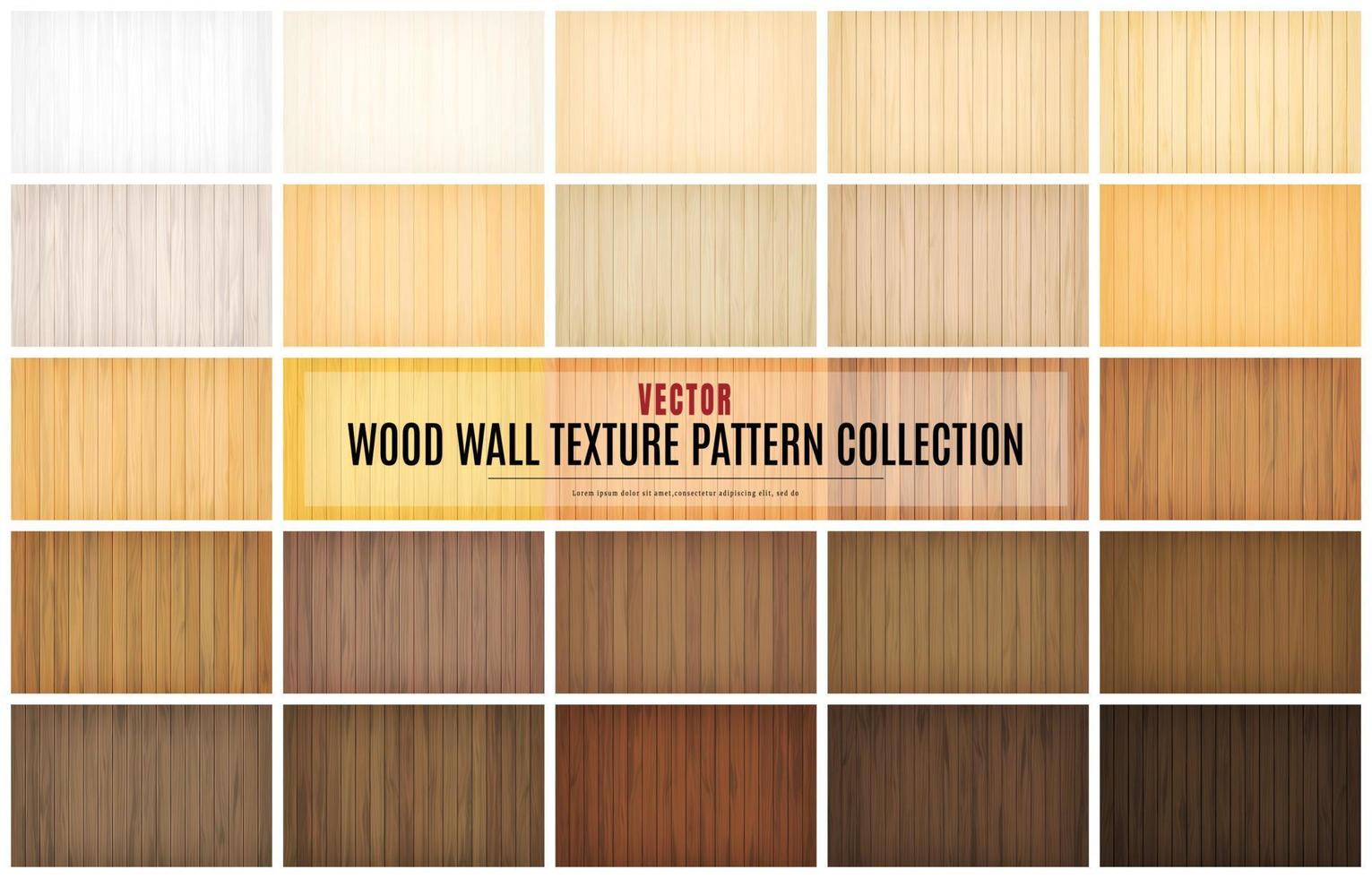 vector illustratie schoonheid hout muur vloer textuur patroon achtergrond collectie set