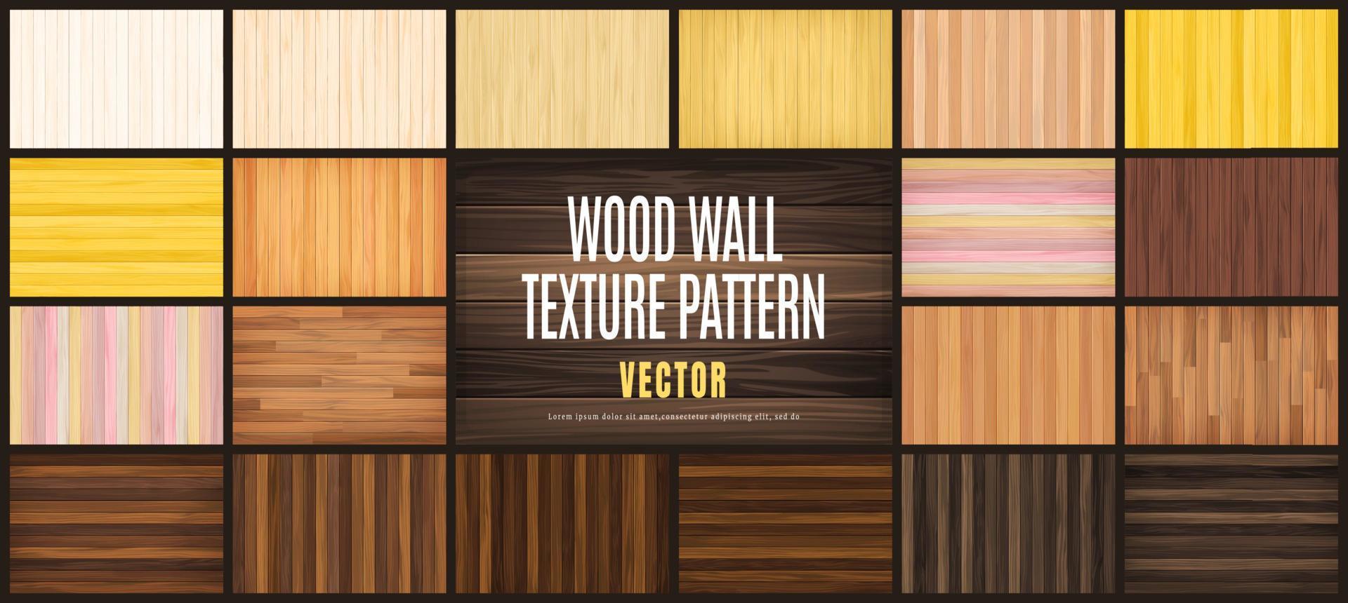 vector illustratie schoonheid hout muur vloer textuur patroon achtergrond collectie set