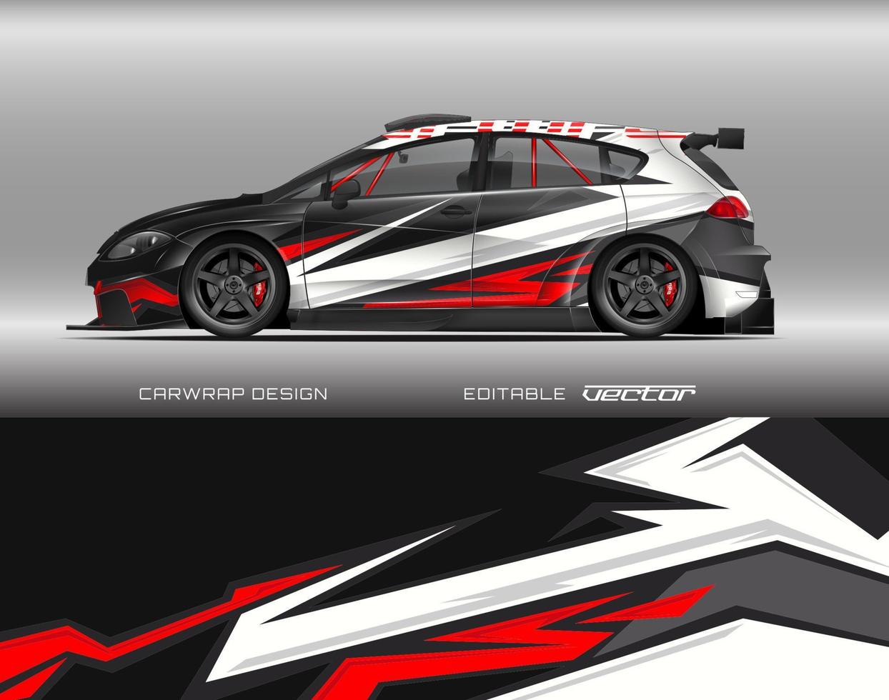 autowrap ontwerp modern race-achtergrondontwerp voor voertuigwrap, racewagen, rally, enz. vector