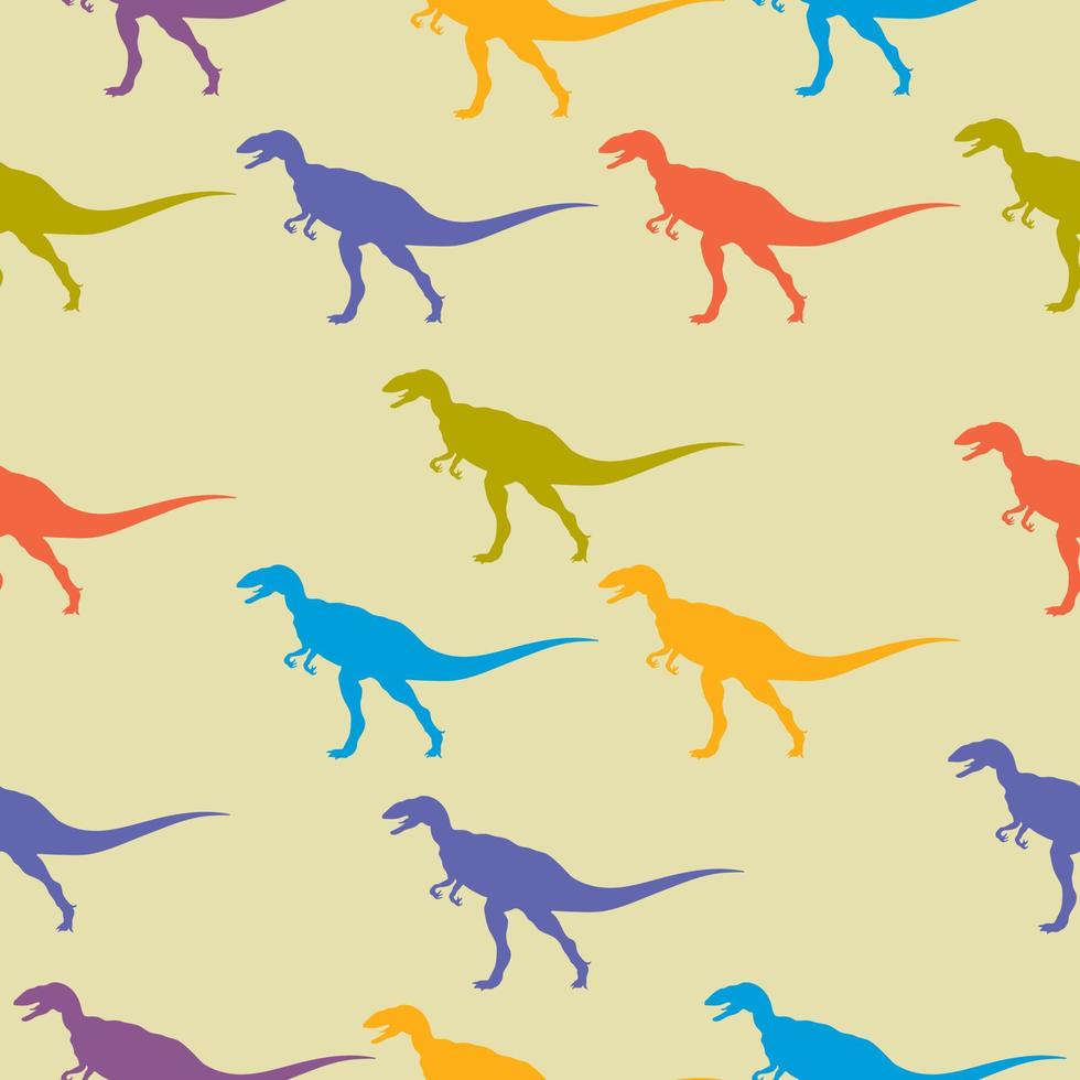 een patroon met dinosaurussen. vector