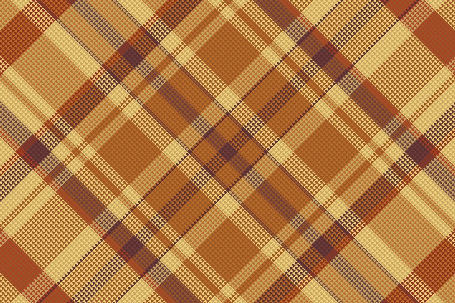 tartan geruit patroon met textuur en warme kleur. vector