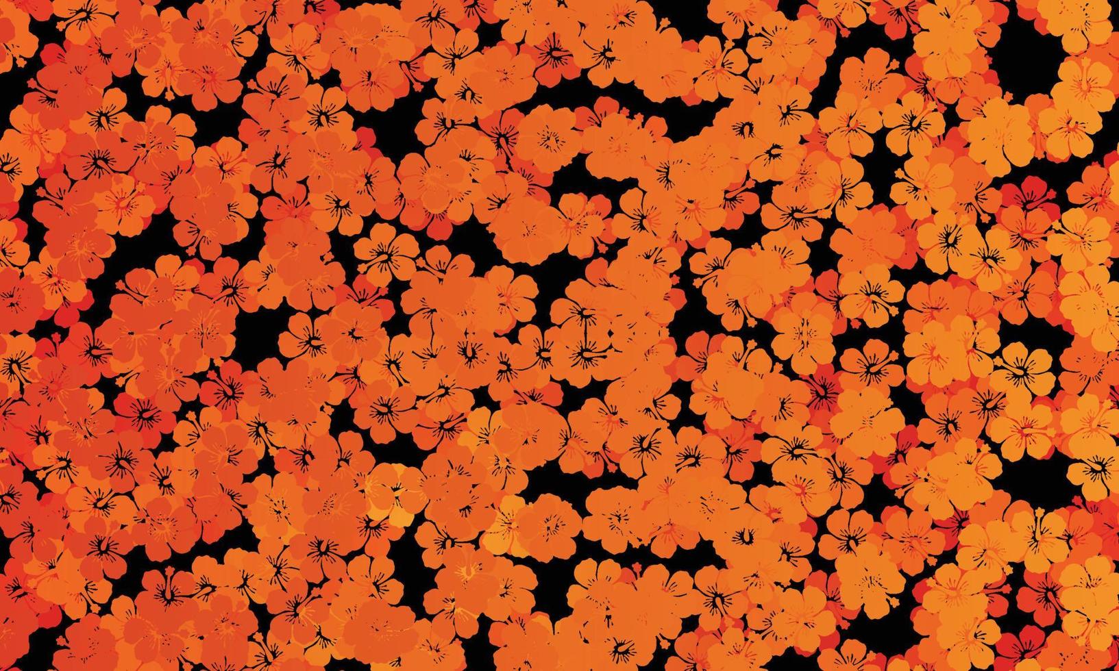 abstracte oranje bloem patroon achtergrond. vector