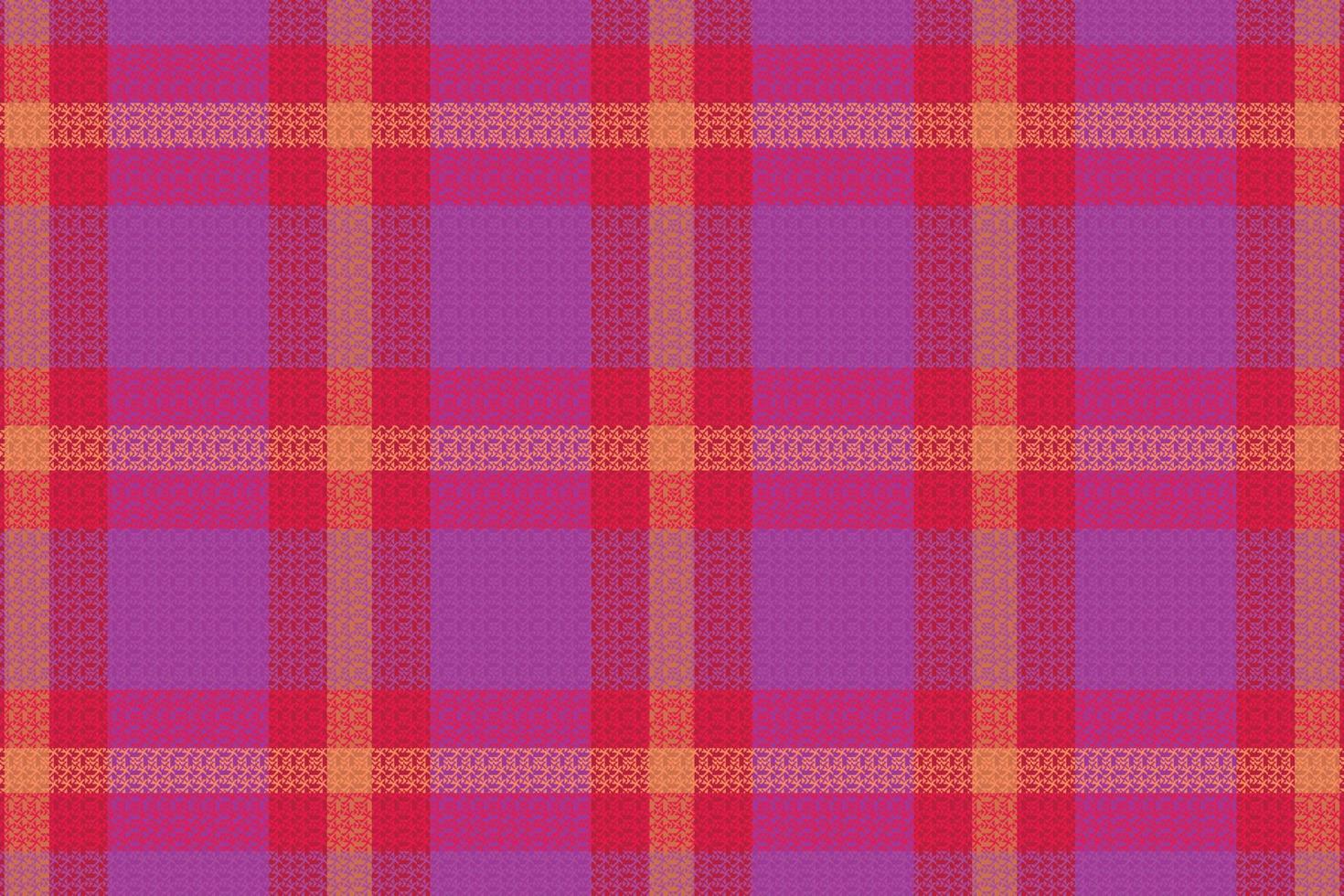 tartan geruit patroon met textuur en warme kleur. vector