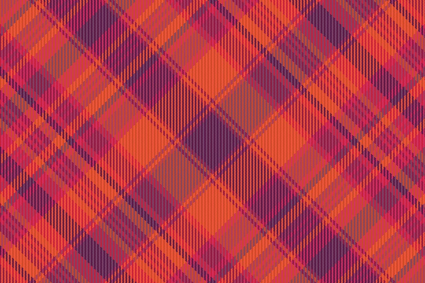 tartan geruit patroon met textuur en warme kleur. vector