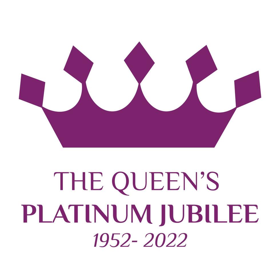 platina jubileumviering banner van de koningin met kant in kroon 70 jaar ideaal ontwerp voor banners, flayers, sociale media, stickers, wenskaart vector