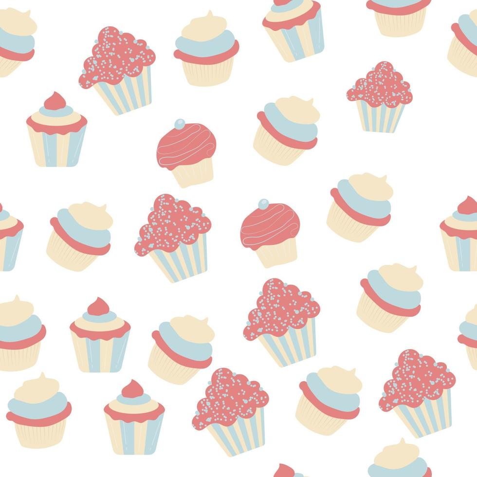 cupcake vectorillustratie geïsoleerd op een witte achtergrond, cupcake clip art vector