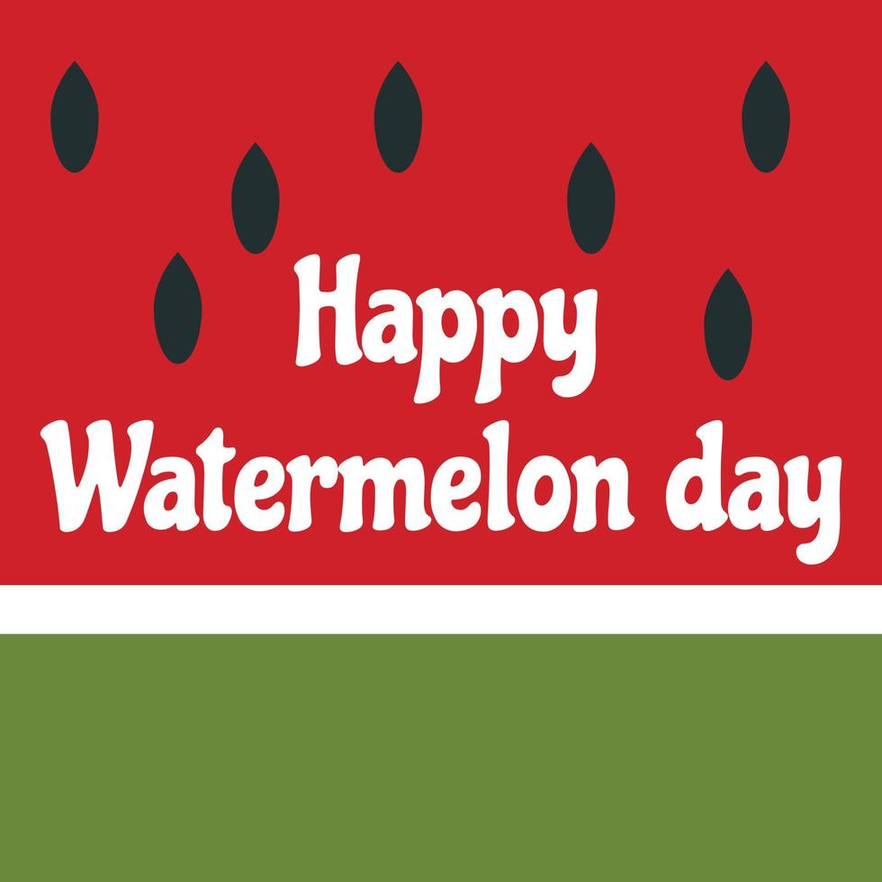 watermeloen dag vakantie zin. watermeloen segment illustratie. vector