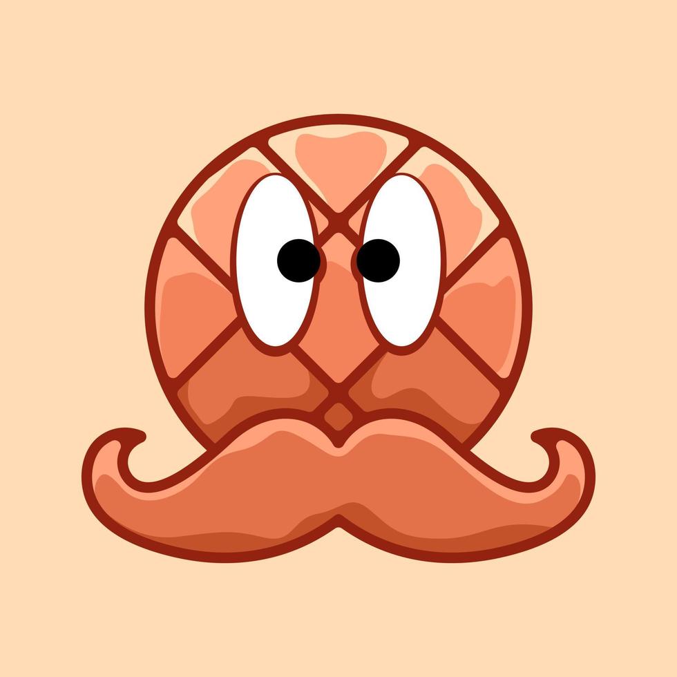 wafel brood logo ontwerp mascotte vector