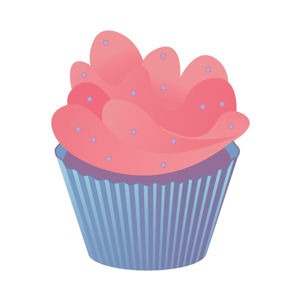 cupcake vectorillustratie geïsoleerd op een witte achtergrond, cupcake clip art vector