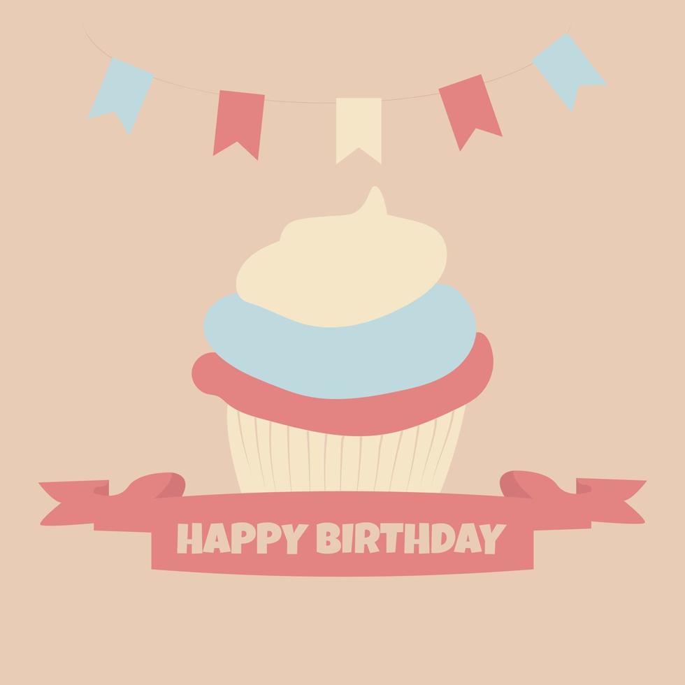 cupcake vectorillustratie geïsoleerd op een witte achtergrond, cupcake clip art vector