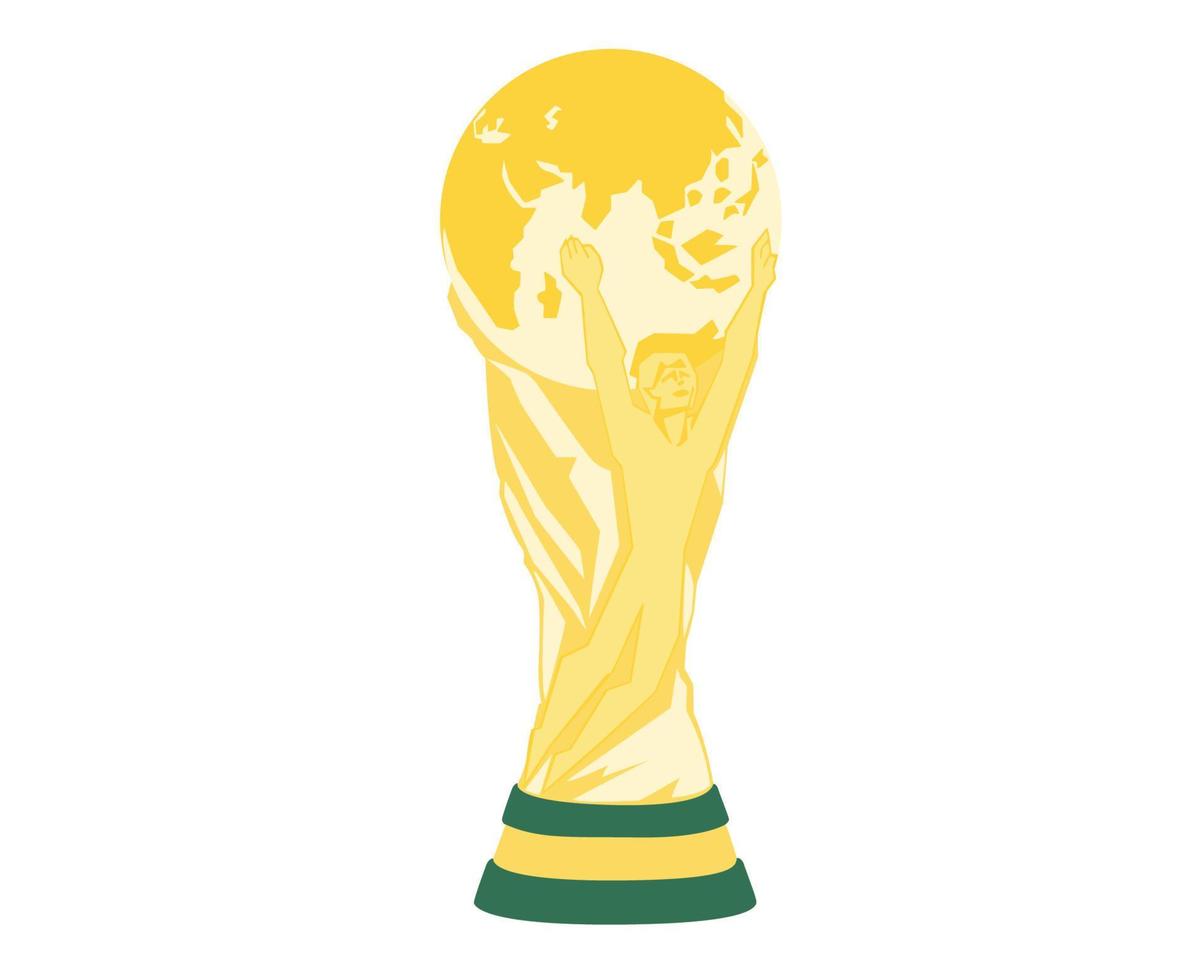 fifa world cup gouden trofee symbool mondiaal kampioen ontwerp abstracte vectorillustratie vector