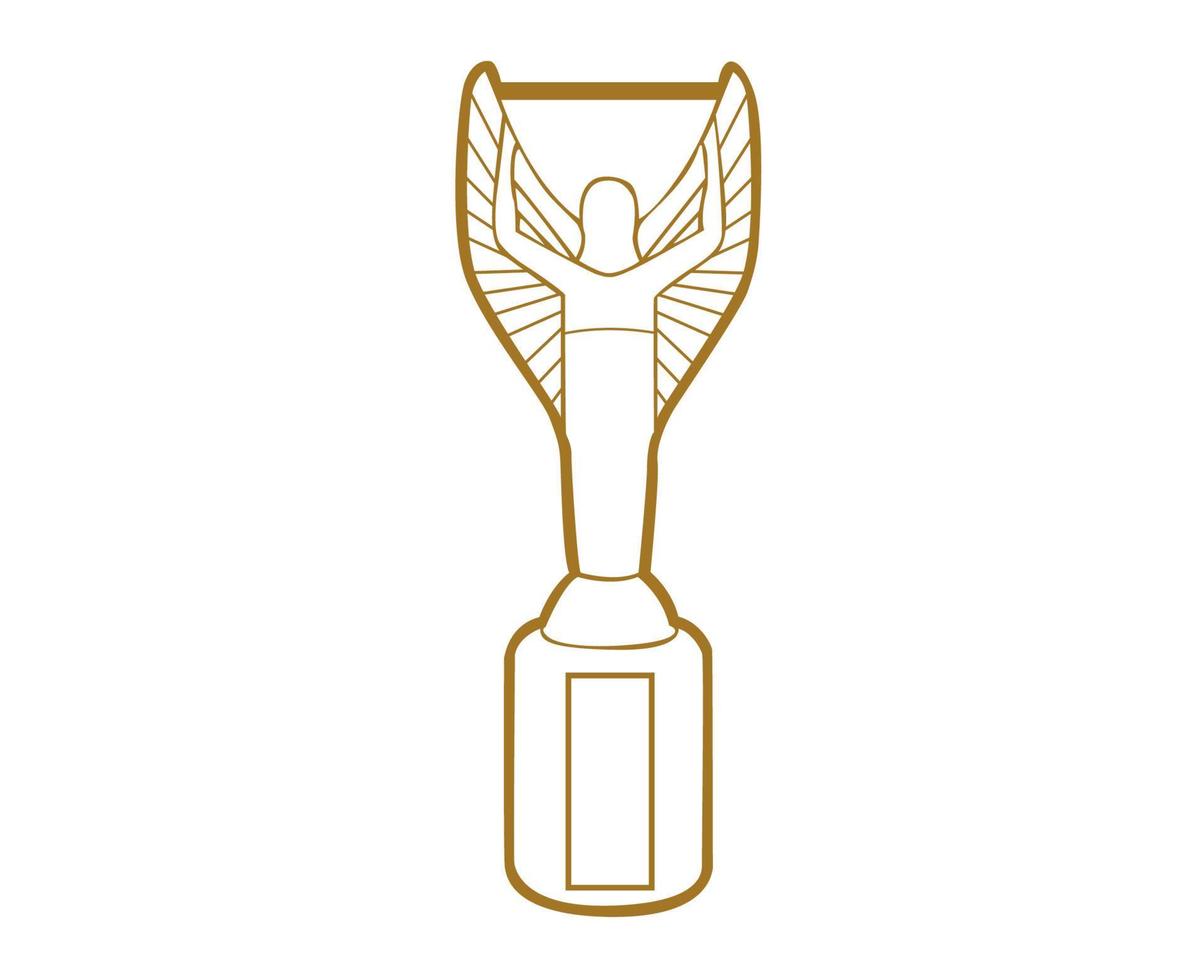 oude trofee fifa wereldbeker mondial kampioen symbool goud ontwerp abstracte illustratie vector