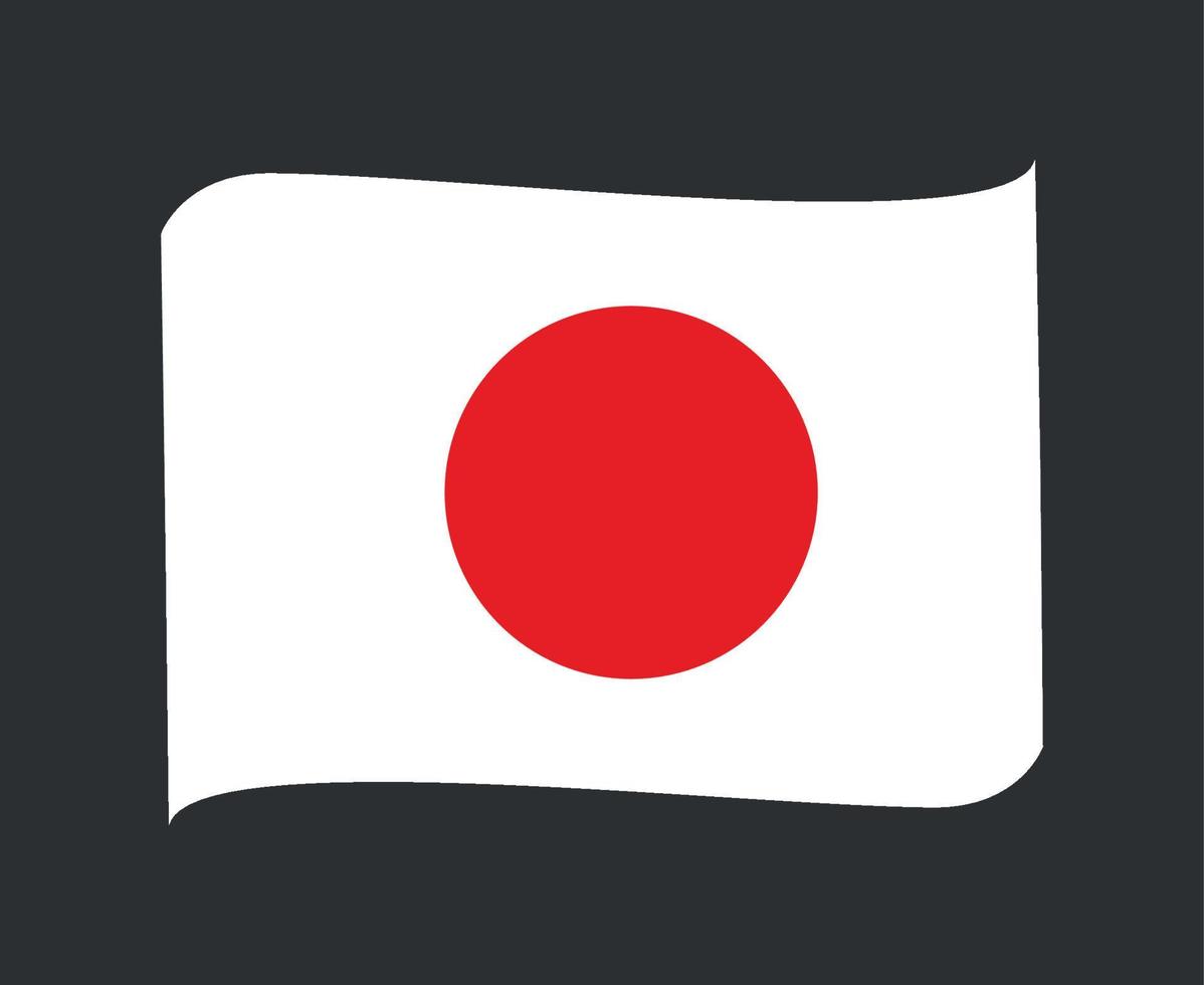 japan vlag nationaal Azië embleem lint pictogram vector illustratie abstract ontwerp element