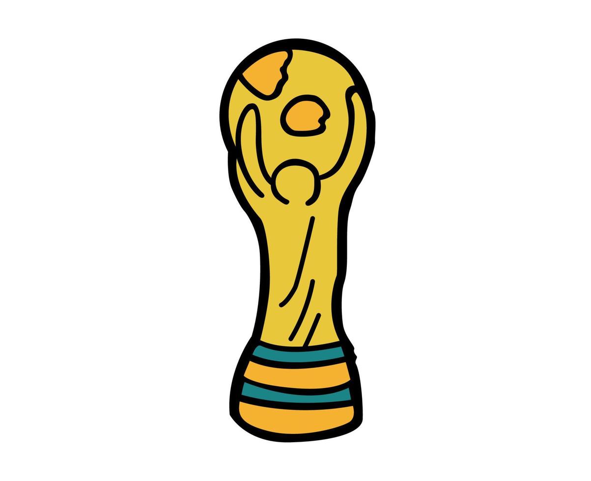 fifa world cup trofee symbool goud mondiaal kampioen ontwerp abstracte vectorillustratie vector