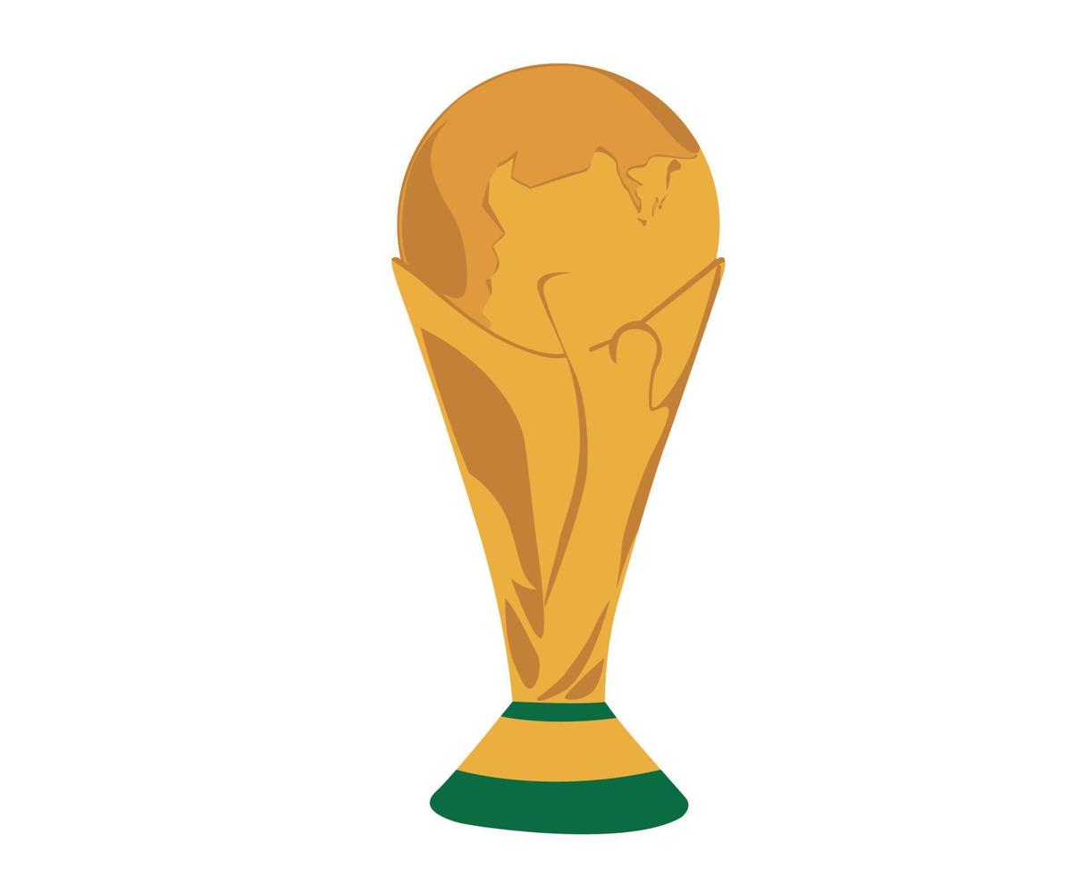 logo symbool fifa wereldbeker trofee mondiaal kampioen goud ontwerp abstracte vectorillustratie vector