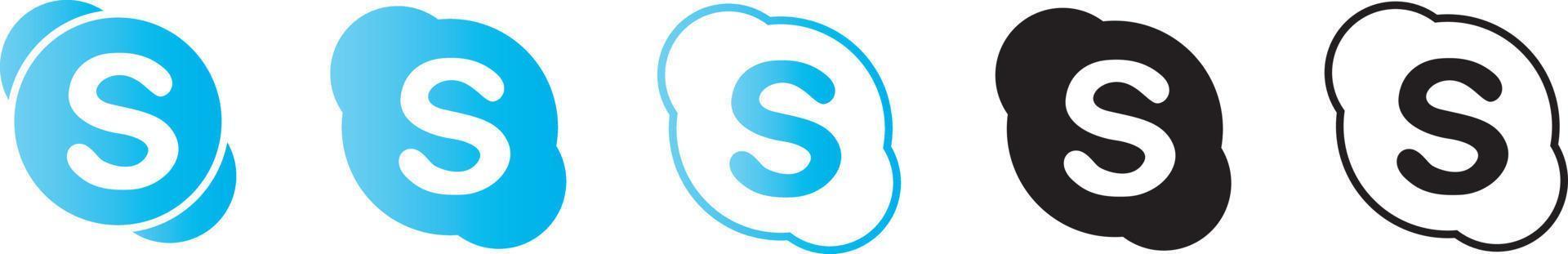 skype pictogram vector.skype logo vector.skype knop vector. vector