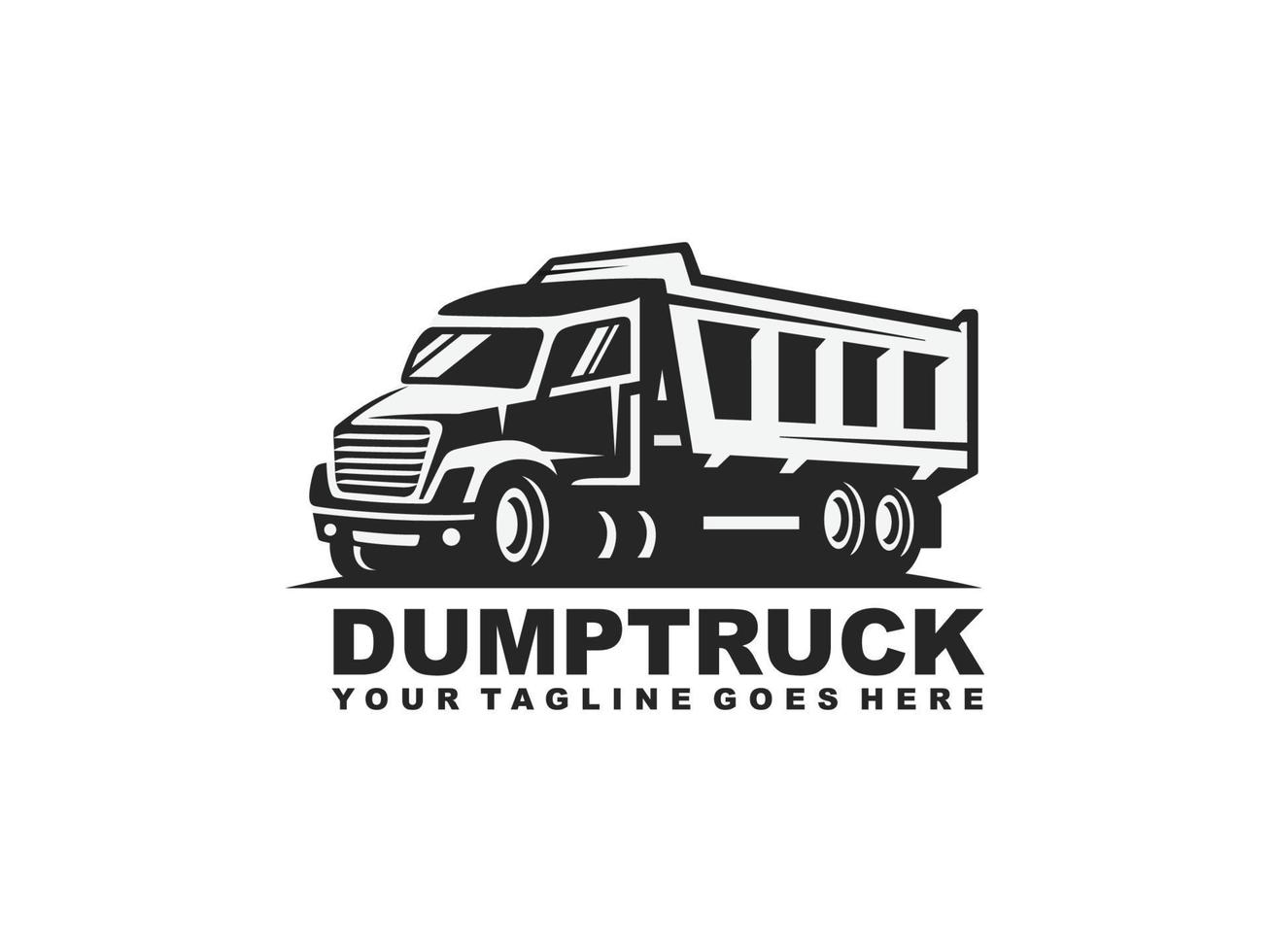 dump truck logo ontwerp vector