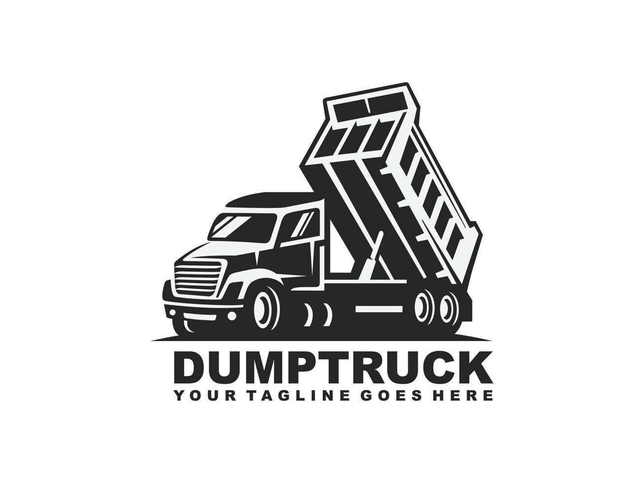 dump truck logo ontwerp vector