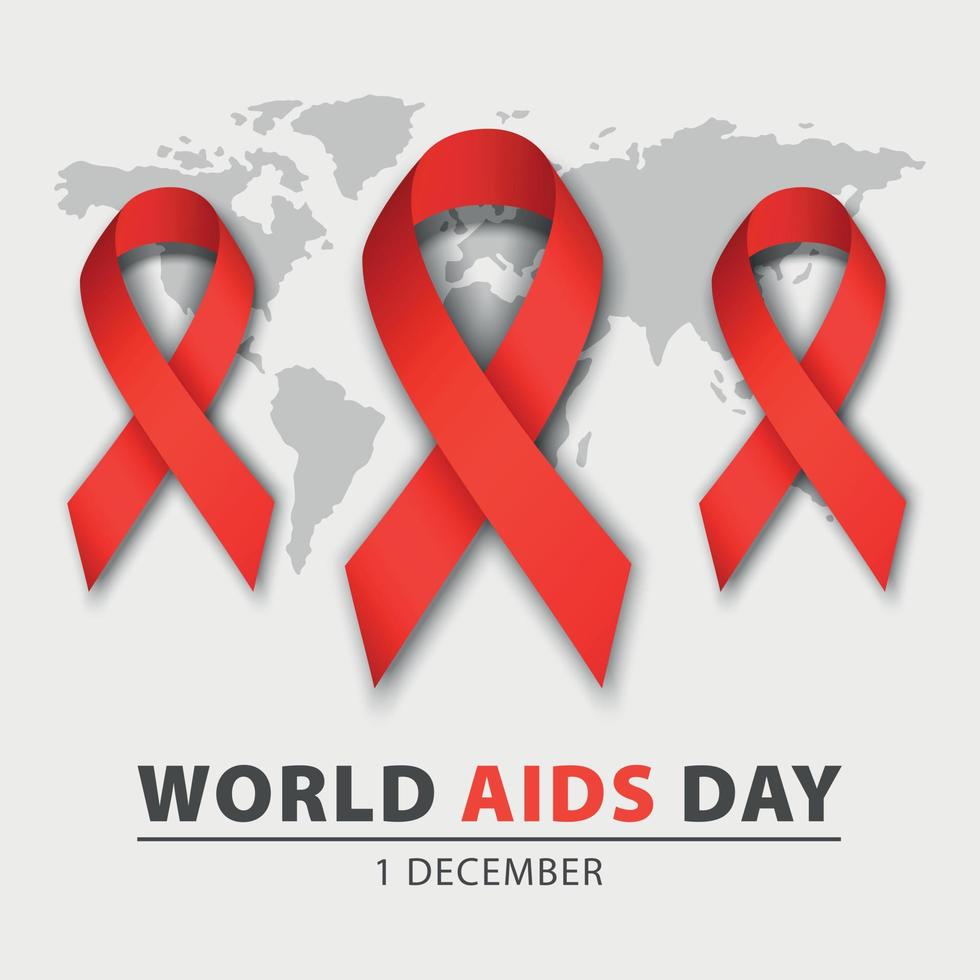 wereld aids dag concept achtergrond, realistische stijl vector