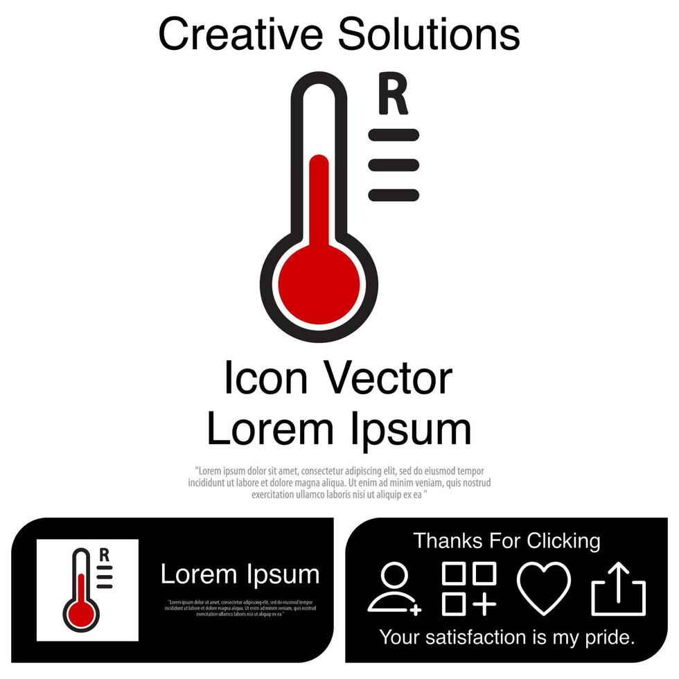 thermometer pictogram eps 10 vector