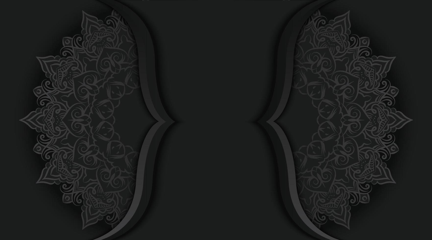 ontwerp vector, zwarte achtergrond met mandala vector