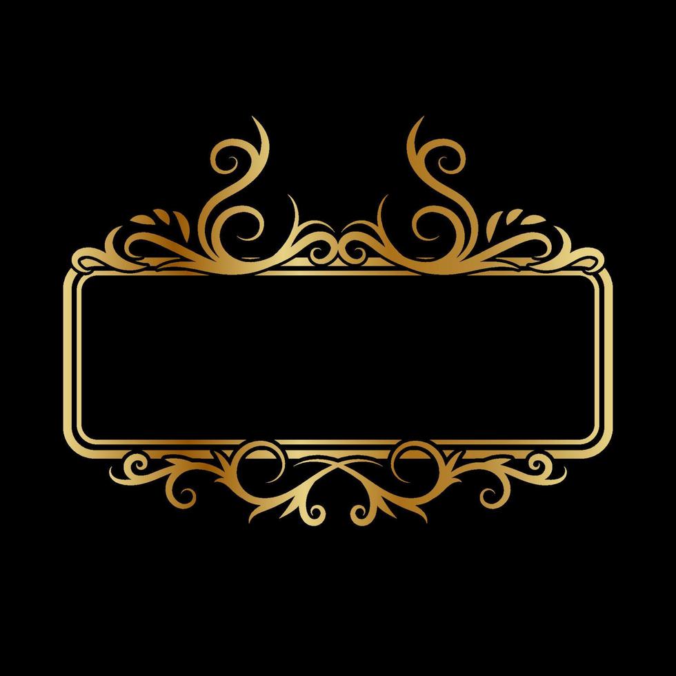 elegant vintage frame, gouden rand, vectorornament vector