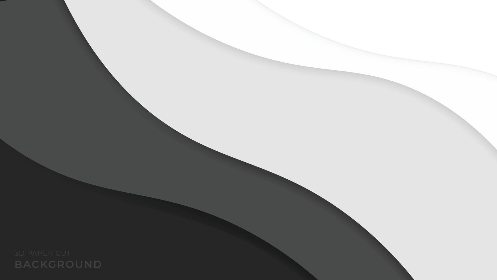 abstracte achtergrond wit grijze golf, papercut. vector illustratie