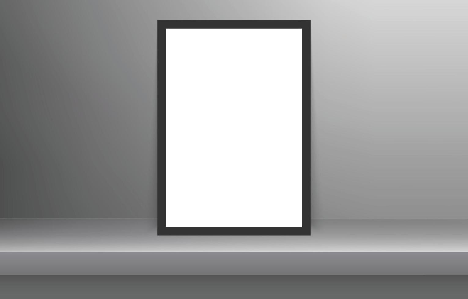 leeg frame in lege witte kleur plank vector