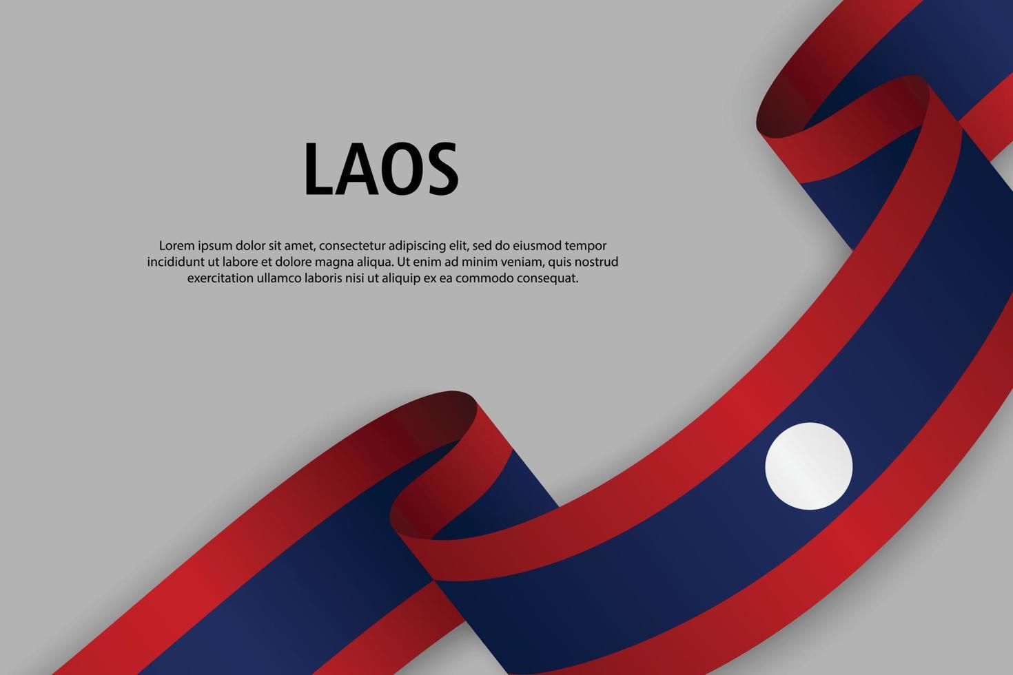 zwaaiend lint met vlag, vectorillustratie vector