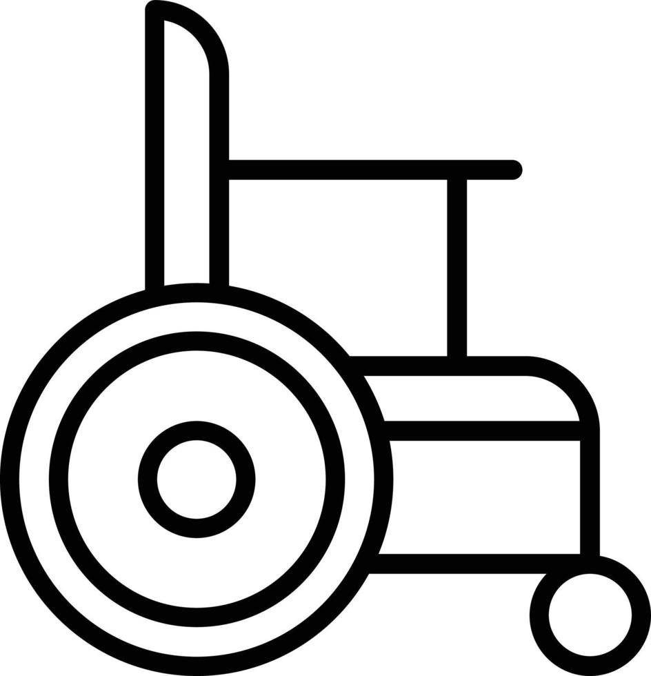 rolstoel lijn pictogram ontwerp vector