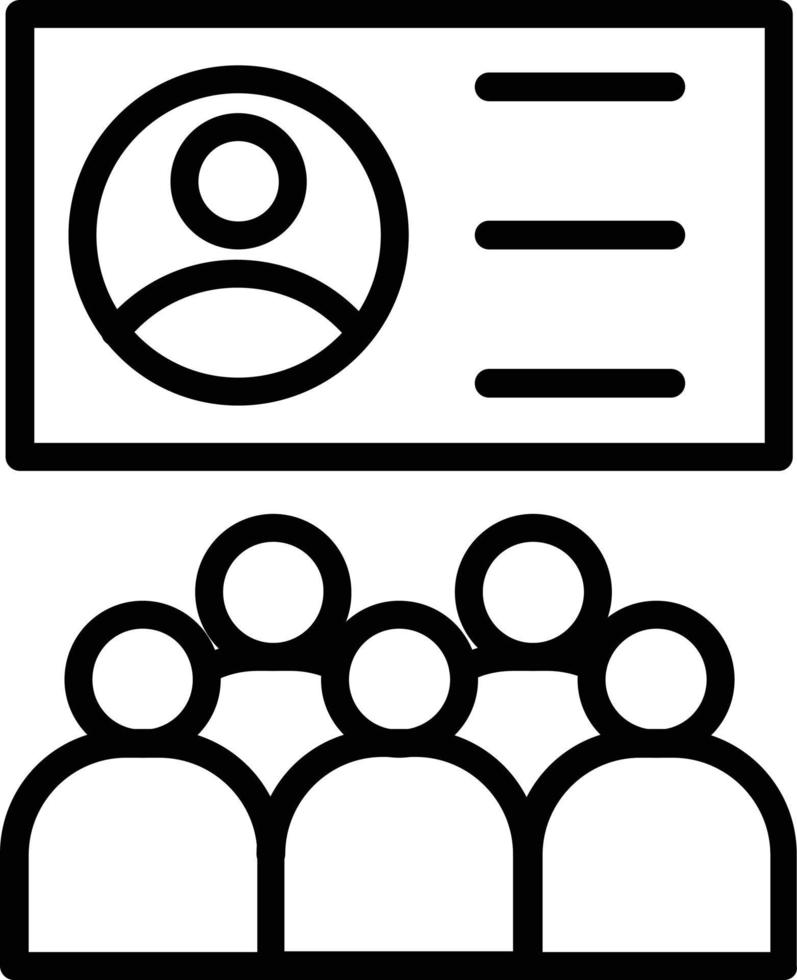 seminar lijn pictogram ontwerp vector