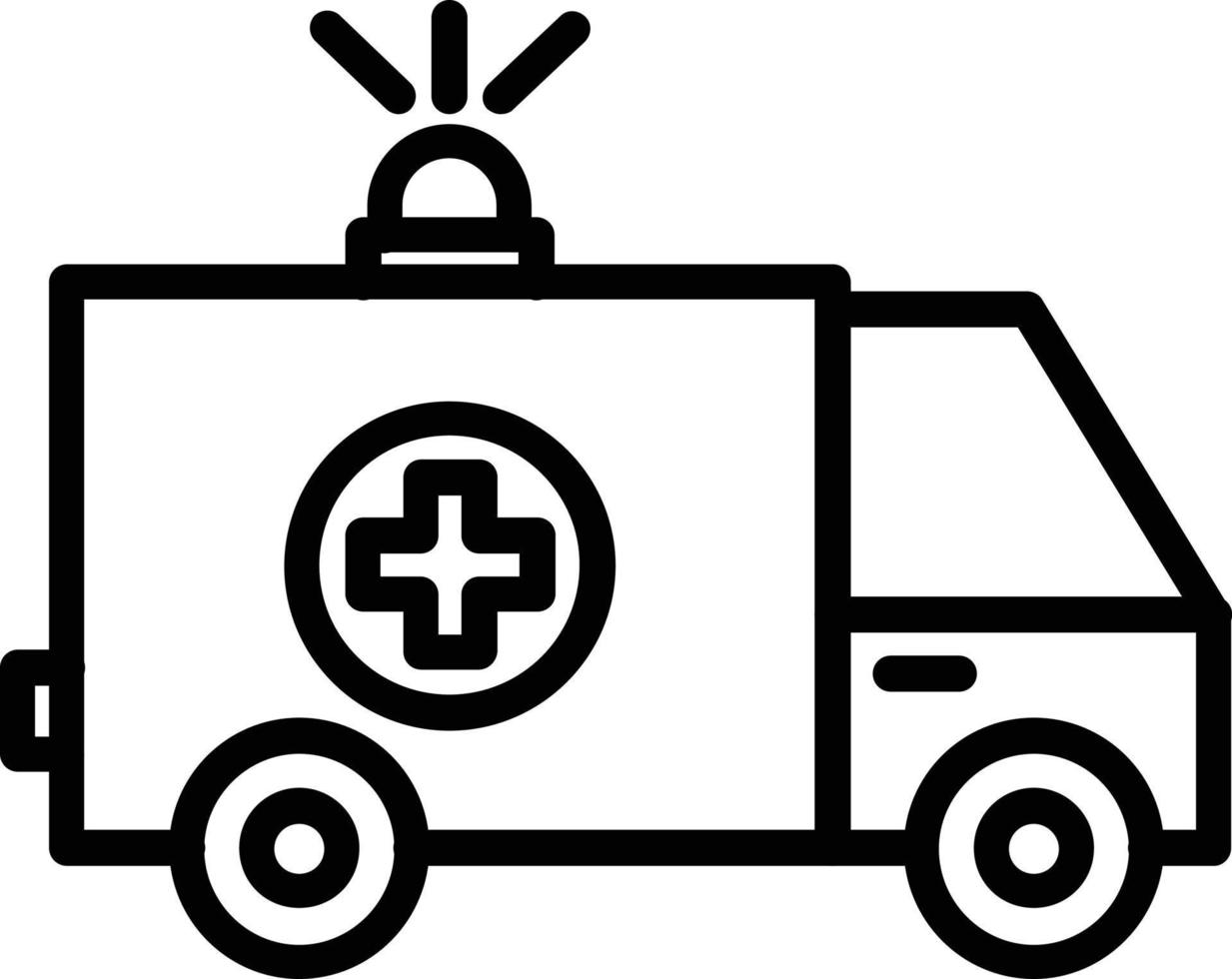 ambulance lijn pictogram ontwerp vector