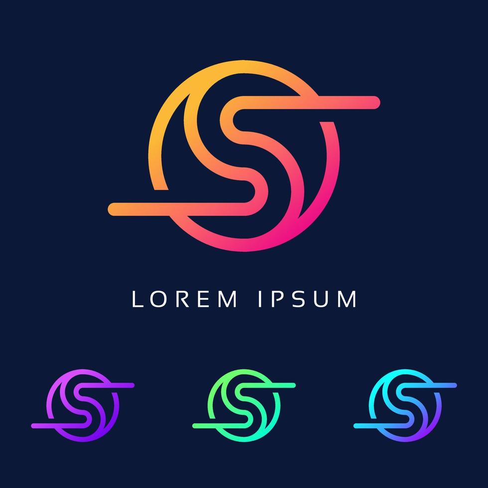 cirkel letter s modern logo-ontwerp vector