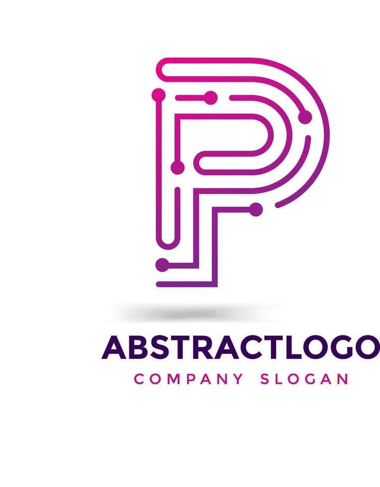 brief logo p vector ontwerp. unieke stijl icoon p lettertype abstract. alfabet p