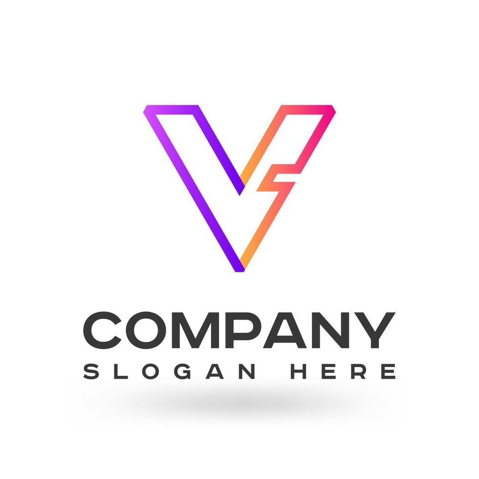 creatieve vr letter logo vector sjabloon afbeelding